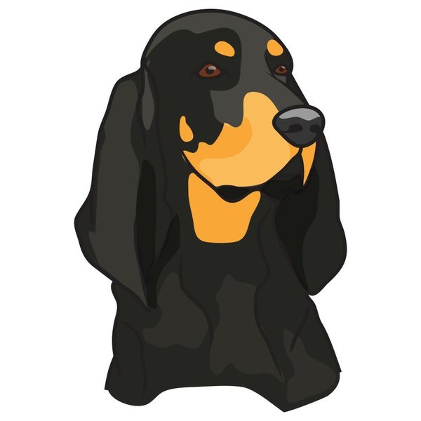 Signmission Black And Tan Coonhound Dog Decal, Dog Lover Decor Vinyl Sticker D-12-Black And Tan Coonhound